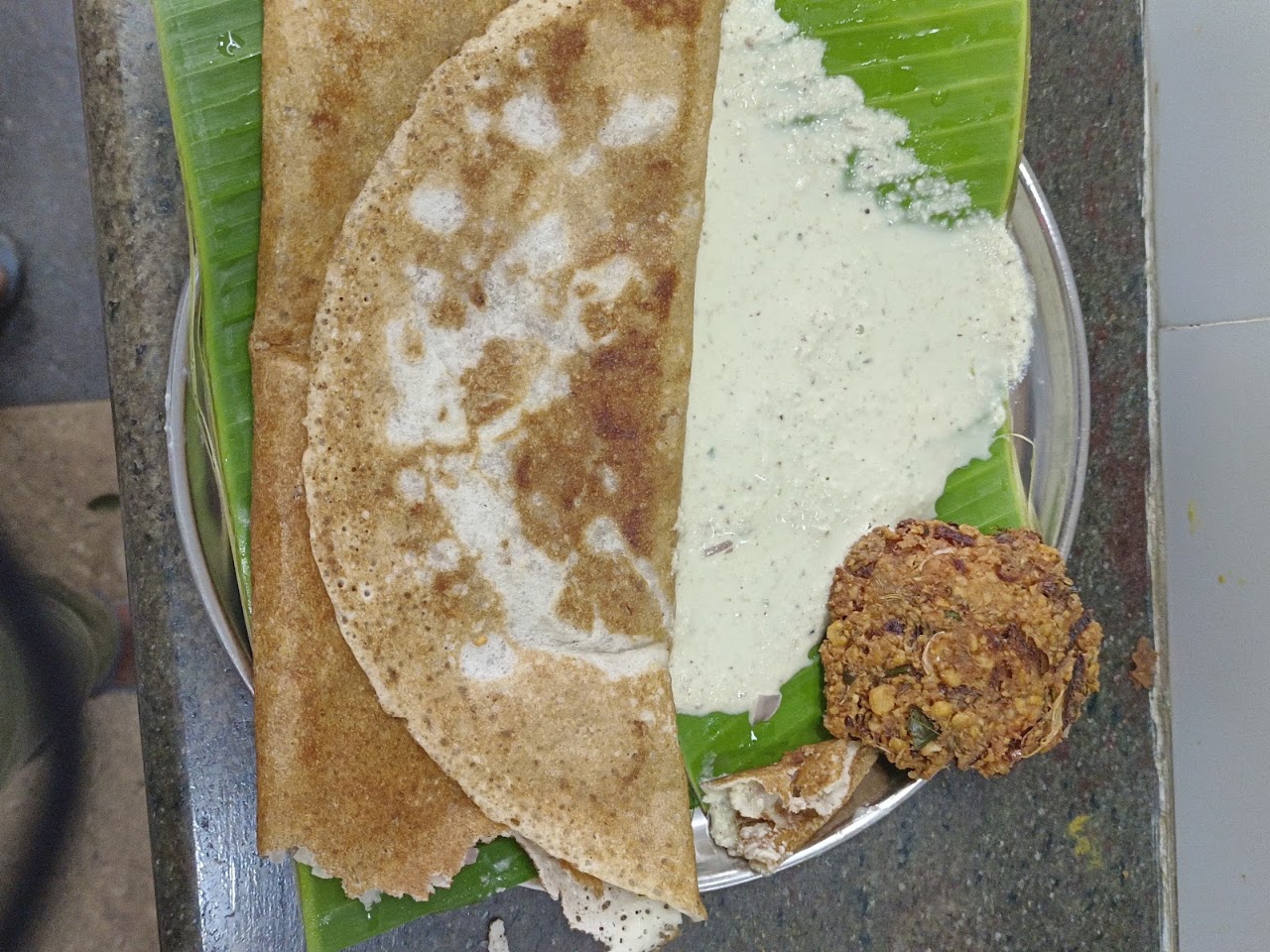 Masala Dosa at Hotel Annapurna Tiffin Center